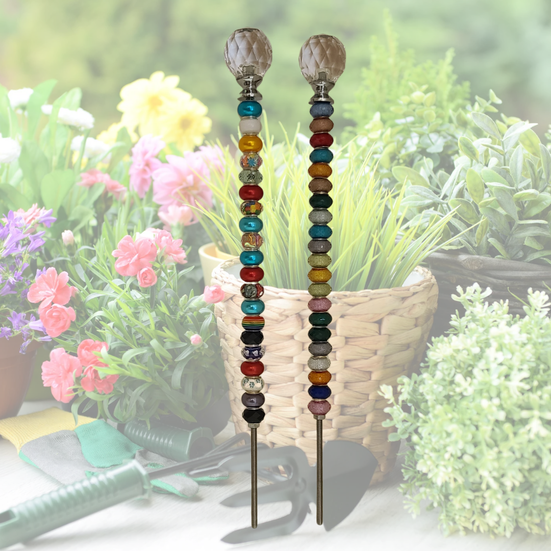 Beaded Garden Stakes